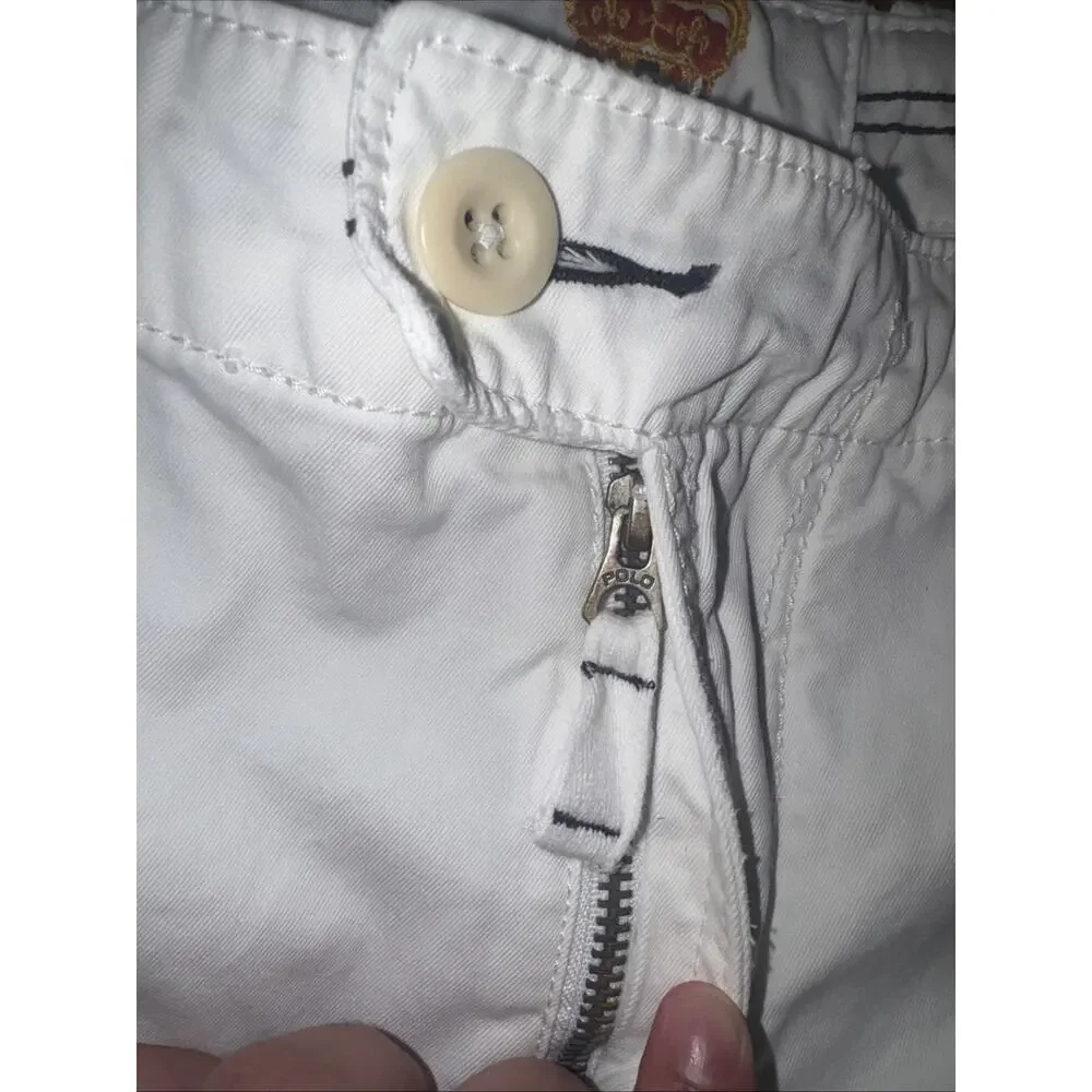 Polo Ralph Lauren Pants White 38x30 Y2K Vintage Streetwear Hip-Hop